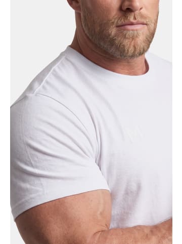 Men Plus Kurzarm T-Shirt in schneeweiß