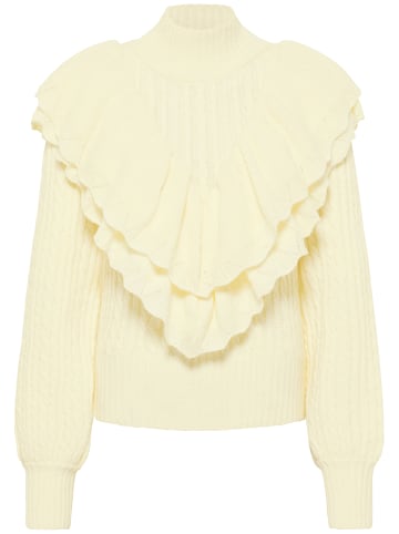 faina Damen Strickpullover in Wollweiss