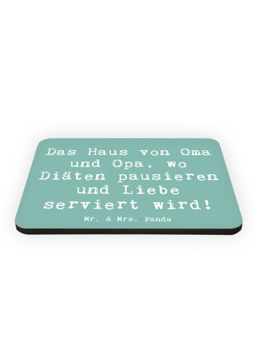 Mr. & Mrs. Panda Fridge Magnet Spruch Großelternliebe mit Spruch in Meeresbrise