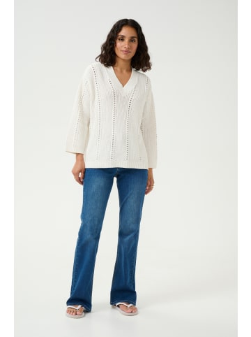 Kaffe Strickpullover KAlorri in Chalk