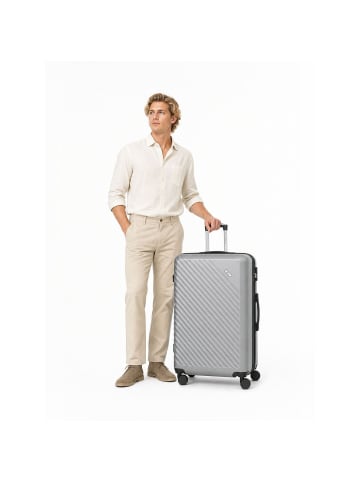 Check.In Paradise 2.0 4 Rollen Trolley L 78 cm mit Dehnfalte in stone grey