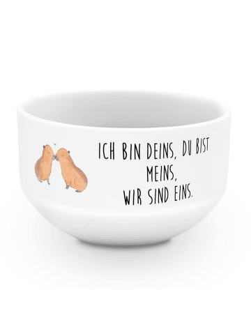Mr. & Mrs. Panda Müslischale Capybara Liebe mit Spruch in Weiß