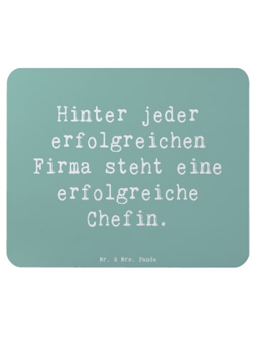 Mr. & Mrs. Panda Mouse Pad Spruch Chefin Power mit Spruch in Meeresbrise