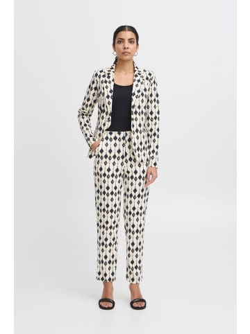 ICHI Casual Hose IHKATE Regular fit in Total Eclipse Ikat aop