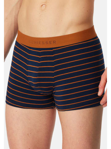 Schiesser Retro Short / Pant 95/5 Organic Cotton in Dunkelblau / orange