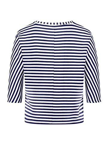 Betty Barclay Sweatshirt mit Fledermausärmeln in Dunkelblau/Weiß