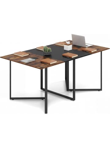 COSTWAY Konferenztisch 180 x 100 x 76,5 cm in Hellbraun