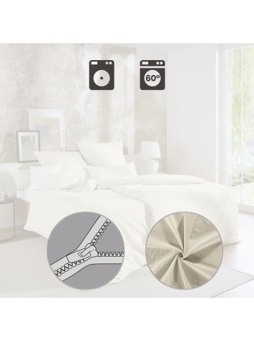 Erwin Müller Seersucker Bettwäsche Sparpaket 4-teilig Wertingen in creme