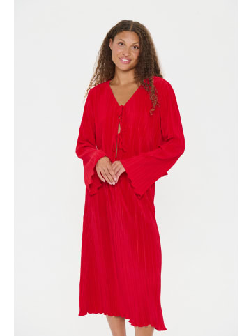 SAINT TROPEZ Strickjacke ZuniSZ Gerade Passform in Chinese Red