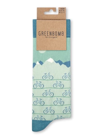 GreenBomb Socks Bike Mountain Row in Mix