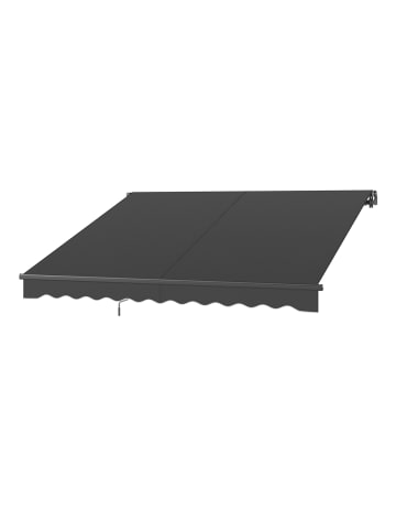 SONGMICS Gelenkarmmarkise Sheld in Grau - (B)250 x (H)1 x (T)300 cm