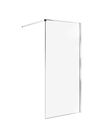 Beliani Duschwand WASPAM in Transparent/Silber - (W) 90 x (H) 190 x (L) 90 cm