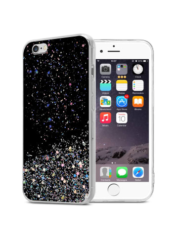 cadorabo Hülle für Apple iPhone 6 PLUS / 6S PLUS Glitter in Schwarz mit Glitter