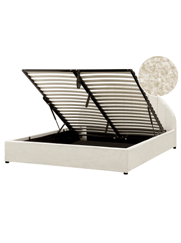 Beliani Doppelbett CHADENET in Weiß - (W) 171 x (H) 102 x (L) 215 cm