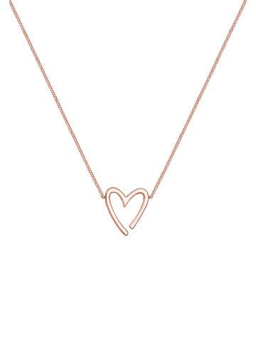 Elli Halskette 925 Sterling Silber Herz in Rosegold