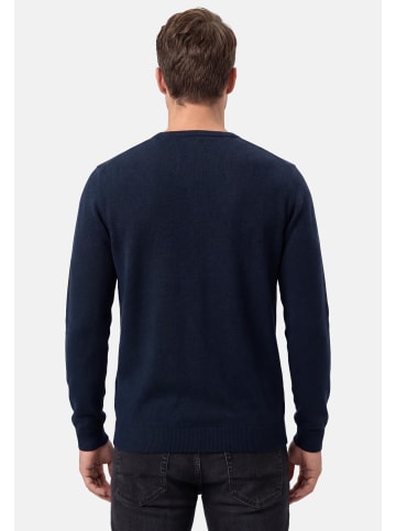 S. Oliver Pullover Basic in Weiß / dunkelblau