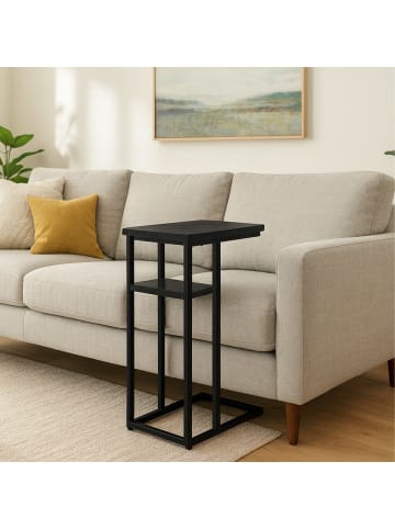 relaxdays Beistelltisch in Schwarz - (B)40 x (H)60 x (T)30 cm