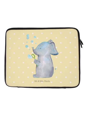 Mr. & Mrs. Panda Notebook Tasche Elefant Seifenblasen ohne Spruch in Gelb Pastell