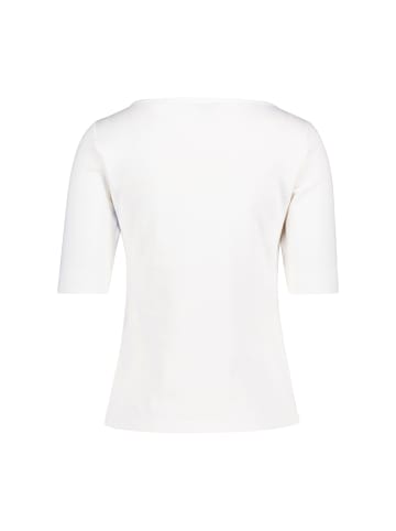 Zero  Baumwollshirt mit U-Boot Ausschnitt in Offwhite