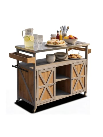 Coemo Servierwagen James Kücheninsel/-wagen in Grau