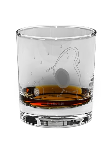 Mr. & Mrs. Panda Whiskey Glas Avocado Tanzen ohne Spruch in Transparent