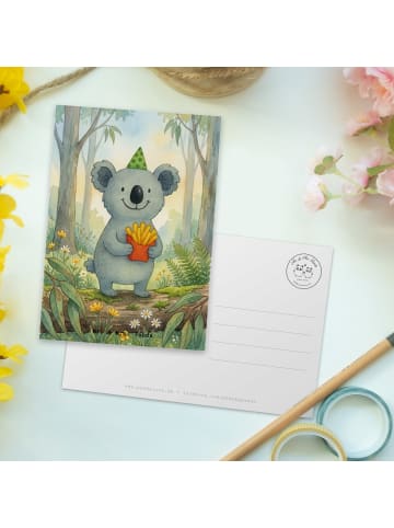 Mr. & Mrs. Panda Postkarte Koala Pommes Design ohne Spruch in Weiß