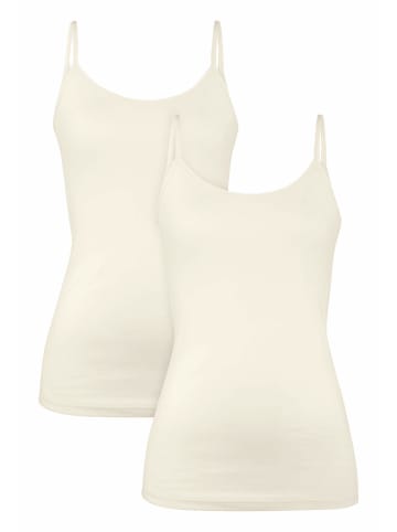 Hessnatur Spaghetti Top Fitted 2er-Set in natur