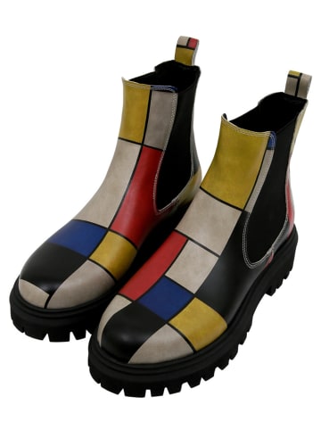 Dogo Aura Boots - Piet Mondrian - Composition in Mehrfarbig