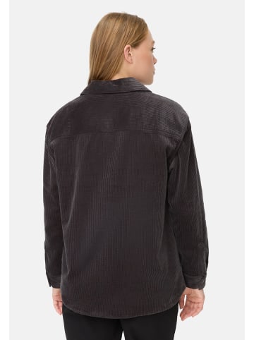 Camel Active Cord-Bluse aus reiner Baumwolle in Kaviar