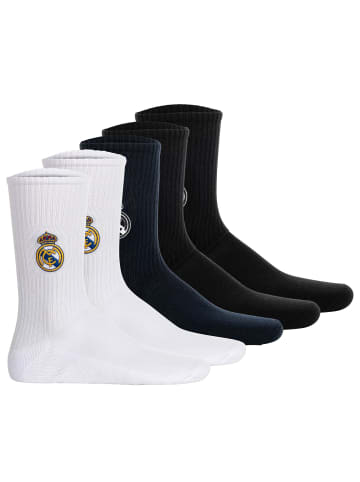 Real Madrid Socken 5er Pack in Weiß/Dunkelblau/Schwarz