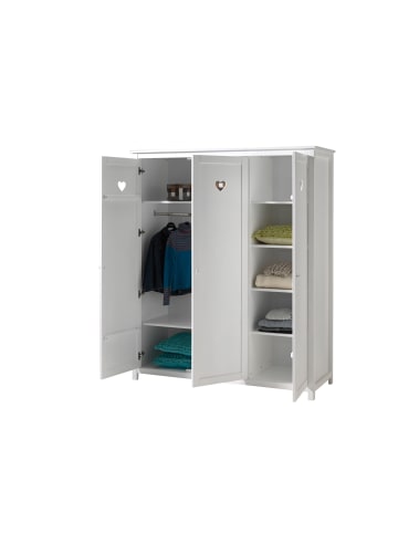 58 aufm Kessel KINDERZIMMER Kamila 13 weiß aus MDF mit Bett, Schrank und Nachtkonsole