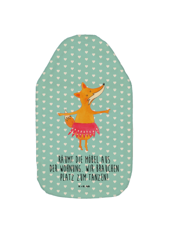 Mr. & Mrs. Panda Bettflasche Fuchs Ballerina mit Spruch in Türkis Pastell