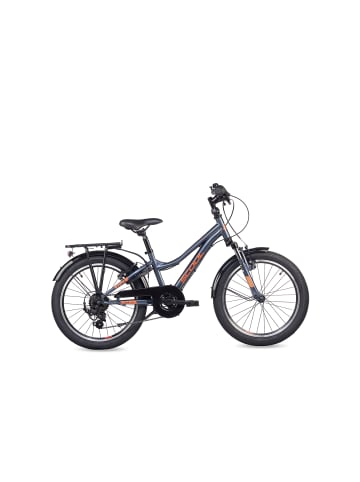 S'COOL Kinderfahrrad - troX 20 Zoll 6-Gang | ab 6 Jahre - Dark Grey/Aqua