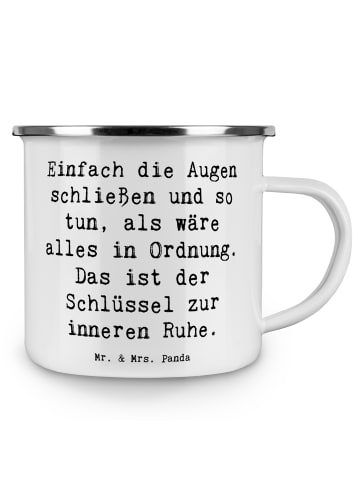Mr. & Mrs. Panda Teetasse Spruch Innere Ruhe mit Spruch in Weiß