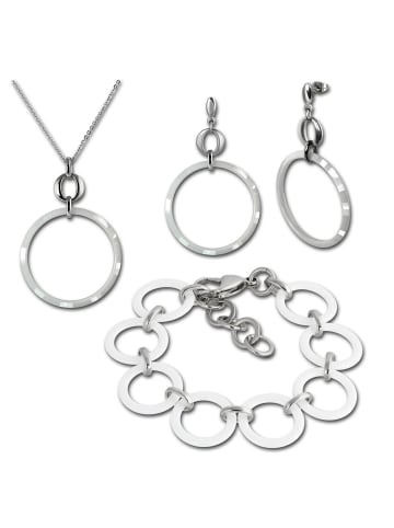 Amello Schmuckset Silber Edelstahl (Stainless Steel)