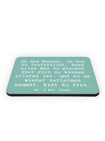 Mr. & Mrs. Panda Kühlschrankmagnet Spruch Erleuchtung und Freihe... in Meeresbrise