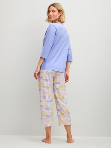 Calida Pyjama in harmony blue print