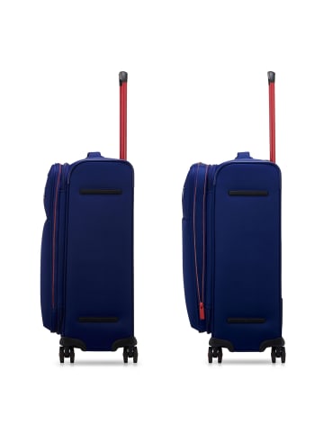 Roncato Move 4 Rollen Trolley 64 cm mit Dehnfalte in ultramarine blue