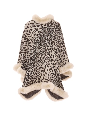 osha Damen Poncho in Wollweiss
