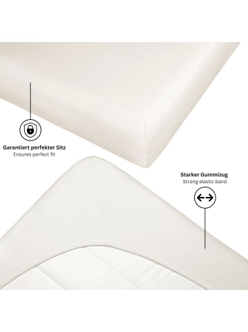 Schöner Wohnen Kollektion Spannbettlaken FLAT 1 in Creme
