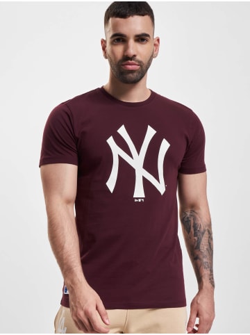 NEW ERA NEW ERA T-Shirts in maroon/white