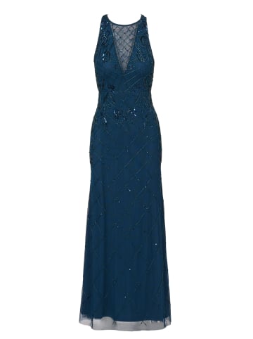 Adrianna Papell Langes Abendkleid Bead Halter Long Dress in deep blue
