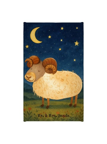 Mr. & Mrs. Panda Handtuch Sternzeichen Widder Design ohne Spruch in Weiß