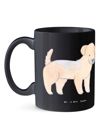 Mr. & Mrs. Panda Geschenktasse Border Terrier Freund mit Spruch in Schwarz