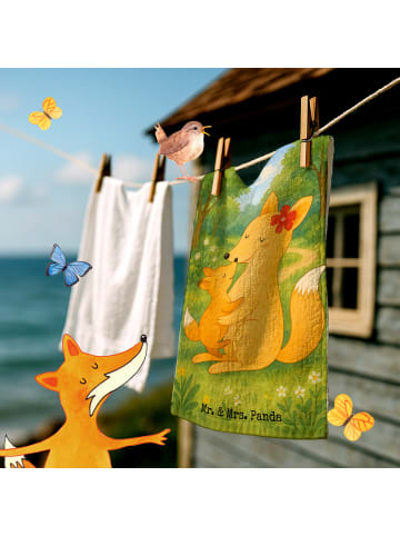 Mr. & Mrs. Panda Handtuch Fuchs Mama Design ohne Spruch in Weiß
