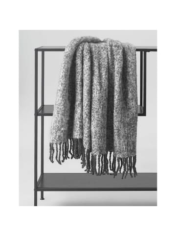 Tom Tailor Tagesdecke WOOLY HERRINGBONE in Anthrazit