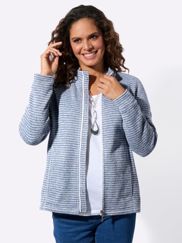 WITT WEIDEN Strickfleece-Jacke in jeansblau-meliert