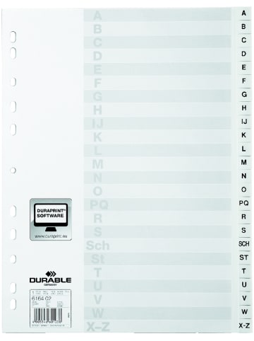 Durable Register A4 1-24 PP weiß