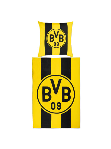 BVB BVB Bettwäsche Blockstreifen 135 x 200 cm in schwarzgelb