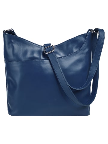 Samantha Look Umhängetasche echt Leder in blau